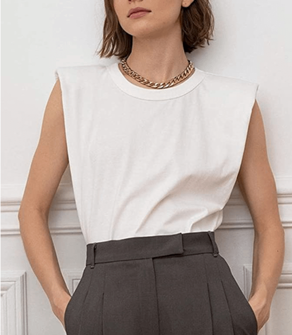 Padded Shoulder Muscle tee in sizes 